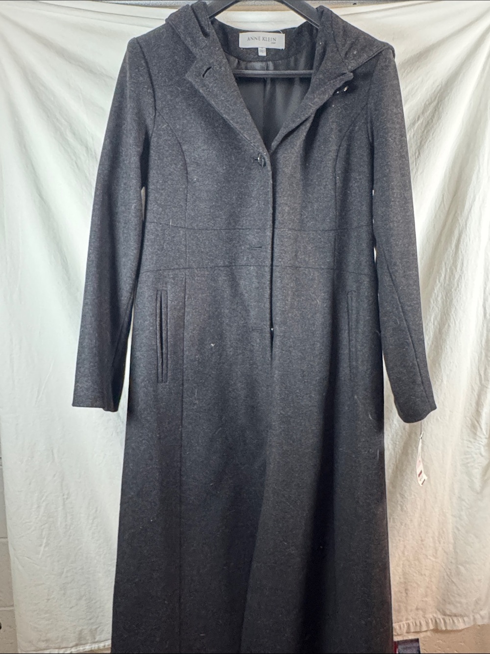 Anne Klein Wool Blend Long Coat 10 NWT